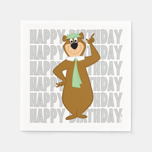 Yogi "schlauer als der durchschnittliche Bär" Serviette (Vorderseite)