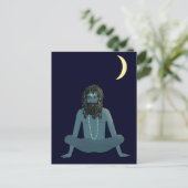 Yogi Shiva unter der Postkarte des Halbmonds (Stehend Vorderseite)