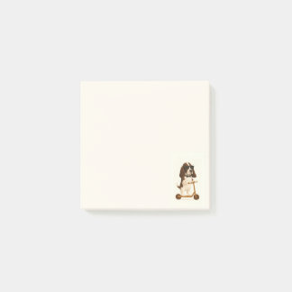 Yogi the Basset Hound on Scooter Post it note pad  Post-it Klebezettel