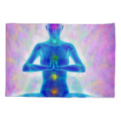 Yogi, Yoga, Chakra-System, Energie, Chi, Aura, Hea Kissenbezug (Rückseite)