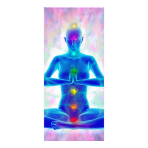 Yogi, Yoga, Chakra-System, Energie, Chi, Aura, Hea Werbekarte