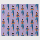 Yogini Asana Yoga Geschenkpapier (Flach)