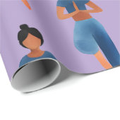 Yogini Asana Yoga Geschenkpapier (Rolleneckpunkt)