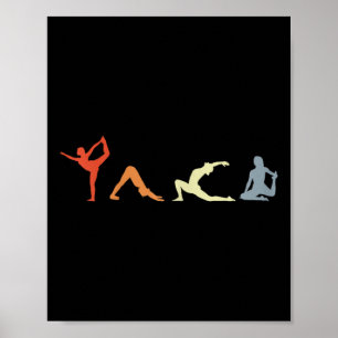 Yogini-Positionen Ayurveda Mädchen  Poster