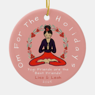 Yogis sind das beste Freunde-Ornament Keramik Ornament