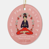 Yogis sind das beste Freunde-Ornament Keramik Ornament (Links)