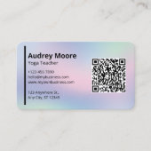 Yoglehrer Modernes Yogastudio Holografisches Visitenkarte (Vorderseite)