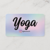 Yoglehrer Modernes Yogastudio Holografisches Visitenkarte (Rückseite)