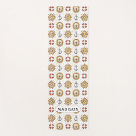 Yogmatte für Nautic Pattern individuelle Name Yogamatte