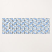 Yogmatte niedlich Shark Pattern individuelle Name Yogamatte (Vorderseite (Horizontal))
