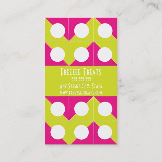 Yogurt Loyalty Business Card gefroren Treuekarte (Vorderseite)