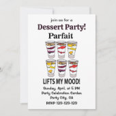 Yogurt Parfait Cold Sweet Fruit Dessert Einladung (Vorderseite)