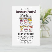 Yogurt Parfait Cold Sweet Fruit Dessert Einladung (Stehend Vorderseite)