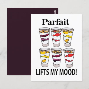 Yogurt Parfait Cold Sweet Fruit Dessert Postkarte
