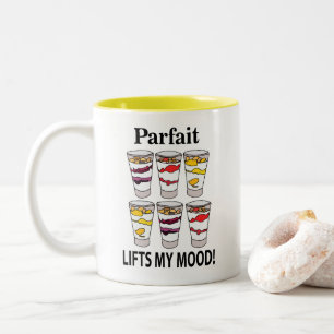 Yogurt Parfait Cold Sweet Fruit Dessert Zweifarbige Tasse