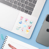 Yogurt Stickers Aufkleber (Laptop mit iPhone)