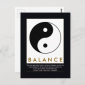 Yogyang-Balance mit Zitat Postkarte (Vorne/Hinten)