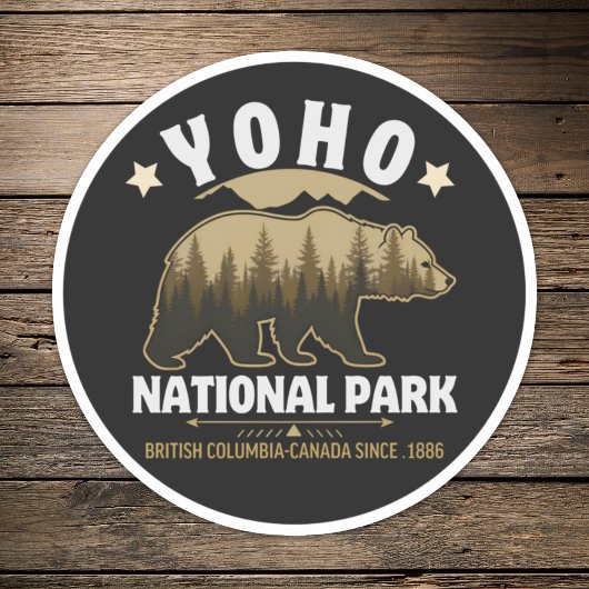 Yoho Bear Design for Nature Lovers – BC Wilderness Aufkleber