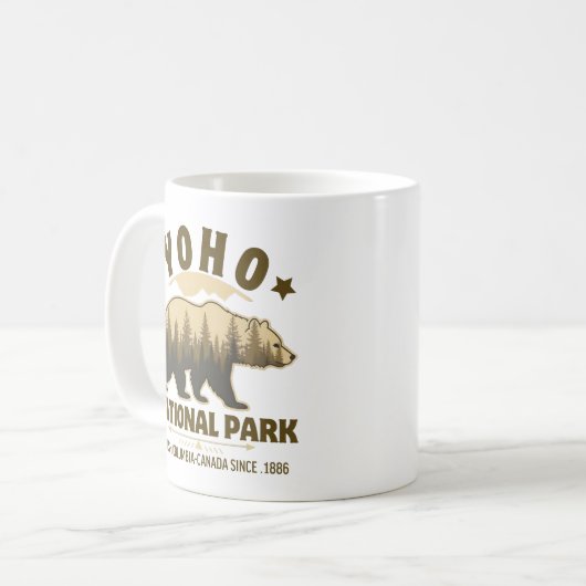 Yoho Bear Design for Nature Lovers – BC Wilderness Kaffeetasse (Vorderseite Links)