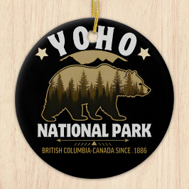 Yoho National Park Bear Design – British Columbia  Keramik Ornament