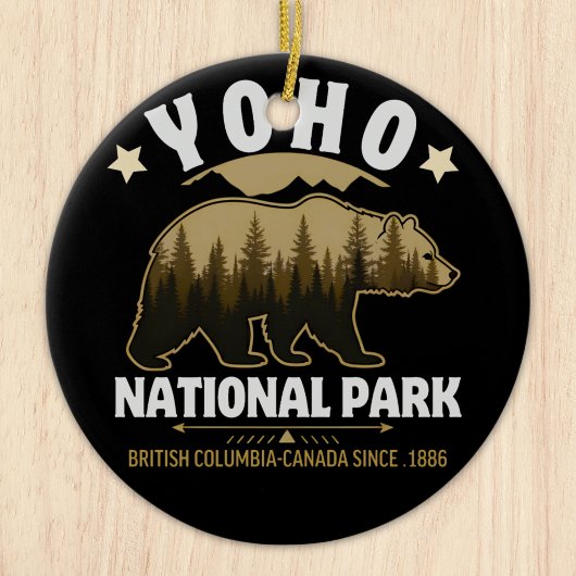 Yoho National Park Bear Design – British Columbia  Keramik Ornament