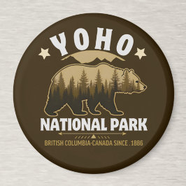 Yoho National Park Canada – Bear & Forest Landscap Magnet