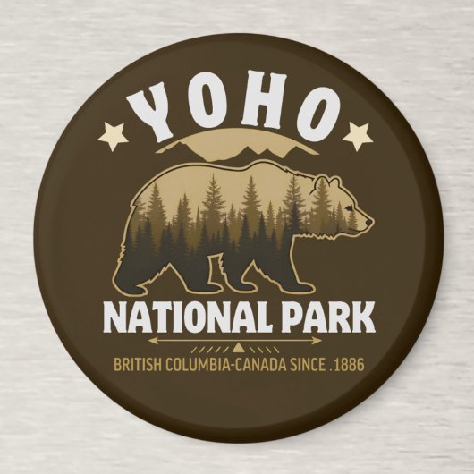 Yoho National Park Canada – Bear & Forest Landscap Magnet