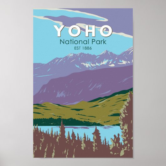 Yoho National Park Canada Travel Art Vintag Poster (Vorne)