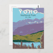 Yoho National Park Canada Travel Art Vintag Postkarte (Vorne/Hinten)