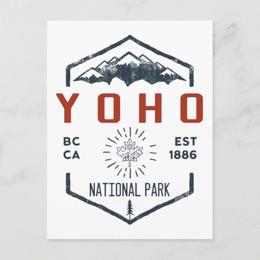 Yoho National Park Canada Vintag Postkarte (Vorderseite)
