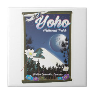 Yoho National Park Canada Vintage Reiseplakat Fliese