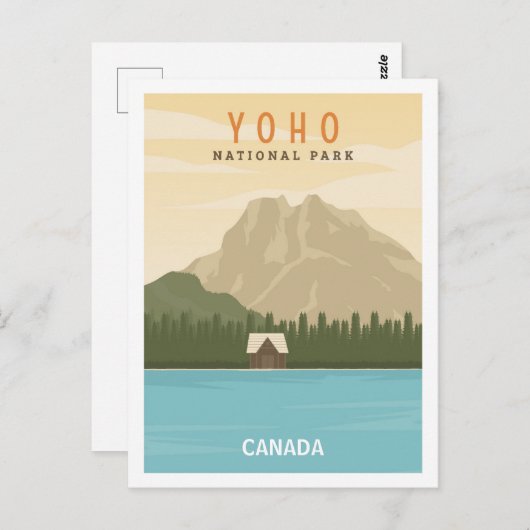 Yoho National Park Travel Place Illustration Postkarte (Vorne/Hinten)