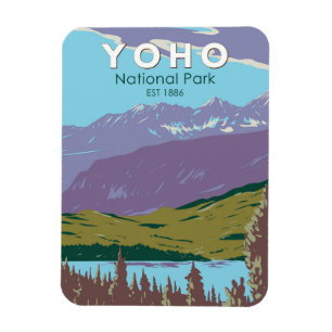 Yoho Nationalpark Kanada Reise Kunst Vintage Magnet
