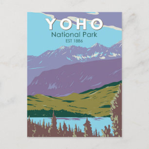 Yoho Nationalpark Kanada Reise Kunst Vintage Postkarte
