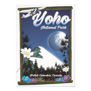 Yoho-Nationalpark Kanada Vintage-Reiseposter Fotodruck