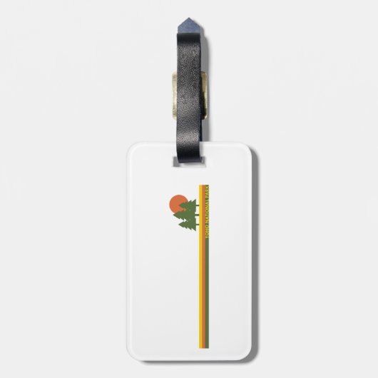 Yoho Nationalpark Pine Trees Sun Gepäckanhänger (Rückseite vertikal)