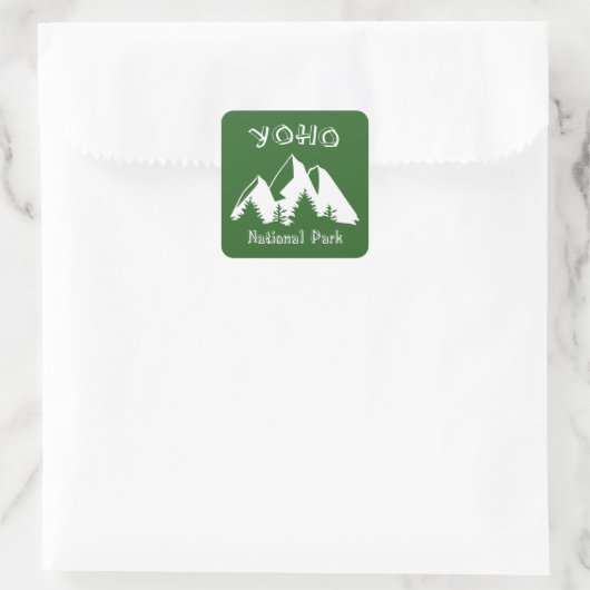 Yoho Nationalpark Quadratischer Aufkleber (Tasche)