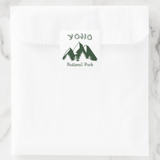 Yoho Nationalpark Quadratischer Aufkleber (Tasche)