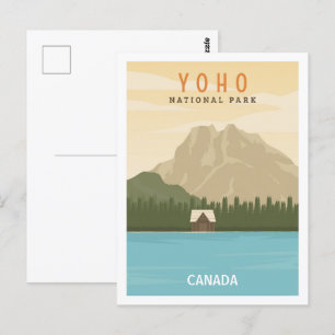 Yoho-Nationalpark Reiseort Illustration Postkarte