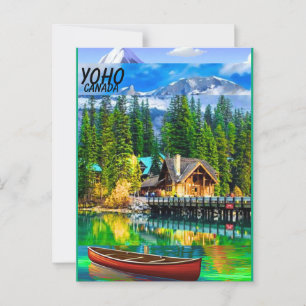 Yoho Nationalpark Reiseplakat, Yoho Canada Post Postkarte