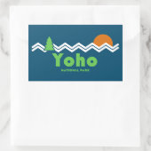 Yoho Nationalpark Retro Rechteckiger Aufkleber (Tasche)