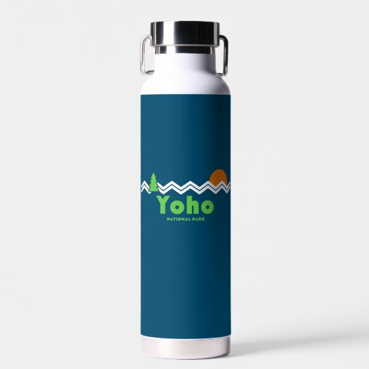 Yoho Nationalpark Retro Trinkflasche (Vorne)
