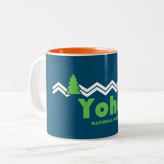 Yoho Nationalpark Retro Zweifarbige Tasse (Vorderseite Links)