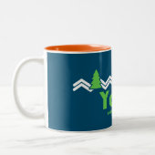 Yoho Nationalpark Retro Zweifarbige Tasse (Links)