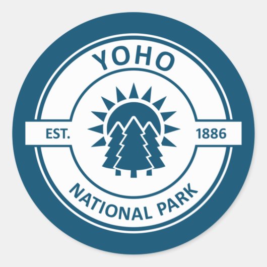 Yoho Nationalpark Runder Aufkleber (Vorderseite)