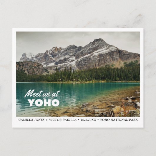 Yoho Nationalpark Save the Date Postcard Postkarte (Vorderseite)