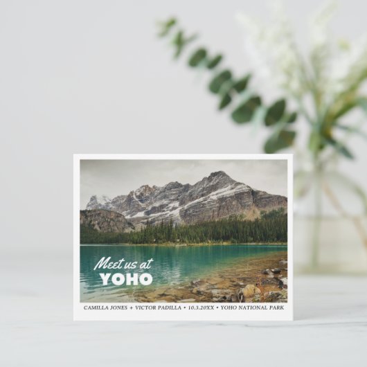 Yoho Nationalpark Save the Date Postcard Postkarte (Stehend Vorderseite)