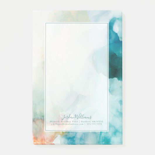 Yoir Name hinzufügen | AversAversion - Blue Waterc Post-it Klebezettel (Vorderseite)