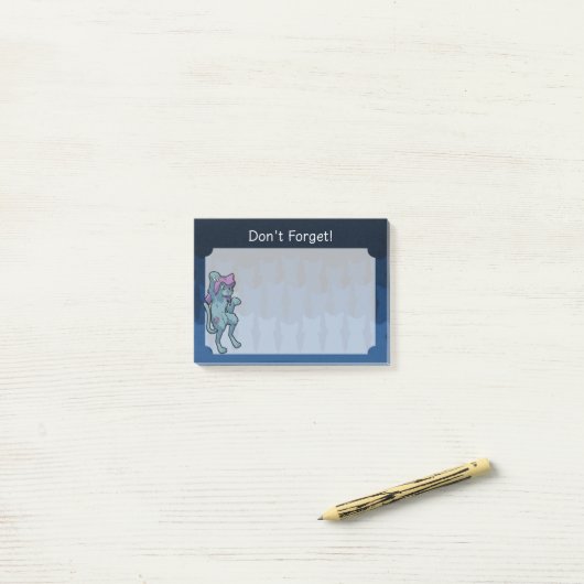 Yokai Bakeneko - Tanzkatze Post-it Klebezettel (Auf Schreibtisch)