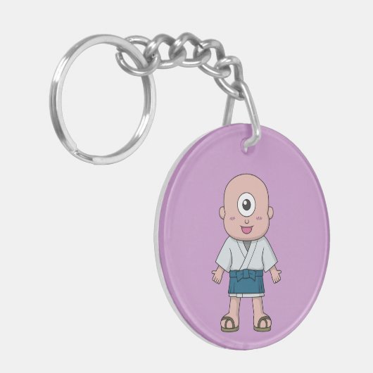 Yokai Hitotsume-kozou (Ein-Mit Augen Kind) Schlüsselanhänger (Vorderseite links)